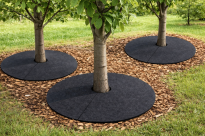 Krążek filcowy zabezpieczający przed chwastami ściółkowanie grafit fi 70 cm - 7