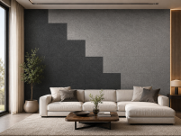 ARCO FeltWall Panel Akustyczny Filcowy Prostokąt Szary 37 × 74 cm Samoprzylepny - 2