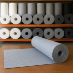 Polski filc poliestrowy na metry szerokość 150 cm szary 4 mm - 6