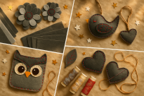 Polski filc poliestrowy na metry szerokość 150 cm szary 4 mm - 8