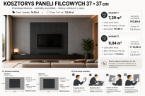 ARCO FeltWall Aranżacja Dekoracyjno Akustyczna 37x37 - Salon Ściana 9m2 - 2