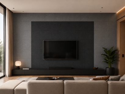 ARCO FeltWall Aranżacja Dekoracyjno Akustyczna 37x37 - Salon Ściana 9m2