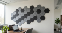 Filcowy Panel Ścienny Samoprzylepny HEXAGON Antracyt, 42x37 cm 4 mm – Panel Dekoracyjny, Akustyczny, Izolacyjny i Antykondensacyjny - 7