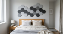 Filcowy Panel Ścienny Samoprzylepny HEXAGON Antracyt, 42x37 cm 4 mm – Panel Dekoracyjny, Akustyczny, Izolacyjny i Antykondensacyjny - 5