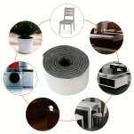 Zestaw 2 taśm filcowych samoprzylepnych z klejem 2, 5 cm × 74 cm – czarna, gr. 4 mm, 350 g/m² - 8