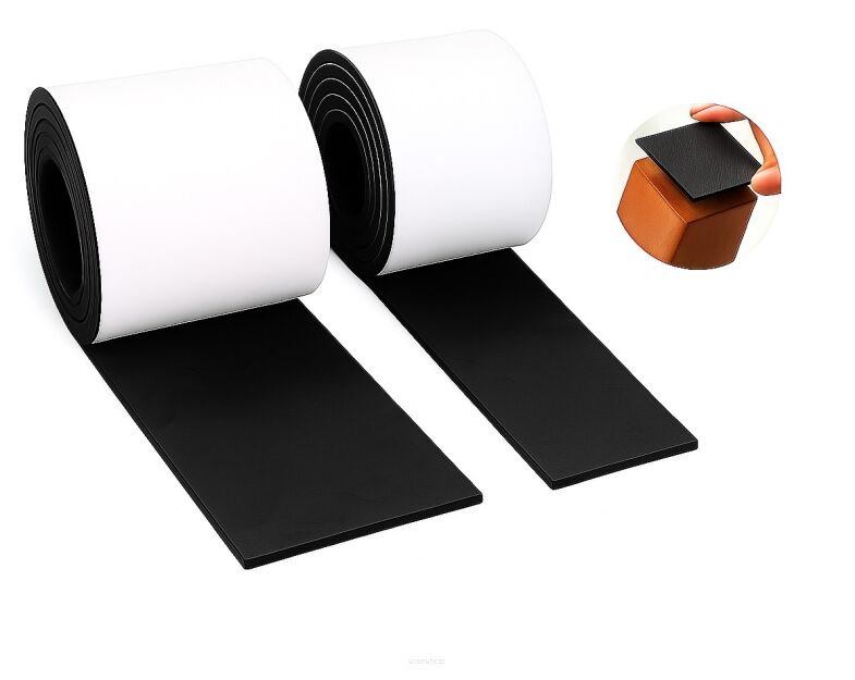 Zestaw 2 taśm filcowych samoprzylepnych z klejem 2, 5 cm × 74 cm – czarna, gr. 4 mm, 350 g/m²