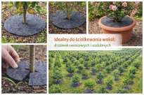 Zestaw krążków przeciwchwastowych 3 szt. ściółkowanie szary fi 26 cm - 4