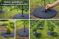 Zestaw krążków przeciwchwastowych 3 szt. ściółkowanie szary fi 26 cm - 5