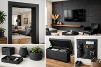 Polski filc poliestrowy gruby 10 mm 1200 g szary rozmiar 160x25 cm - 11