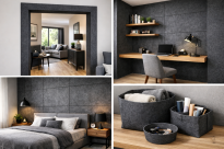 Polski filc poliestrowy gruby 10 mm 1200 g szary rozmiar 160x25 cm - 10