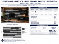 ARCO FeltWall Aranżacja Dekoracyjno Akustyczna 7,5m2 Pozioma Jodełka Pasy Panele 37x500 cm - 2