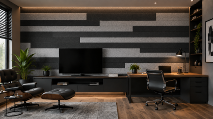 ARCO FeltWall Aranżacja Dekoracyjno Akustyczna 7,5m2 Pozioma Jodełka Pasy Panele 37x500 cm