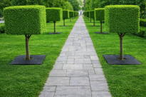 Filcowa mata przeciwchwastowa kwadratowa 90x90 cm 4mm grafit, do ściółkowania roslin, drzewek, drzew, szkółkarstwa - 13