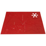 Zestaw ozdób świątecznych kreatywnych na stół z czerwonego filcu arkusz 20x29 cm - 2