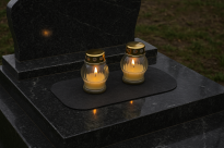 Podkładka filcowa pod 2 znicze w kolorze grafitowym 15x34 cm - 2