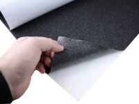 Filc Samoprzylepny Techniczny: 1 szt: 10x150 cm;  4 mm – 350 g/m², Czarny,  na Metry | Wygłuszający, Ochronny, Termoizolacyjny - 11