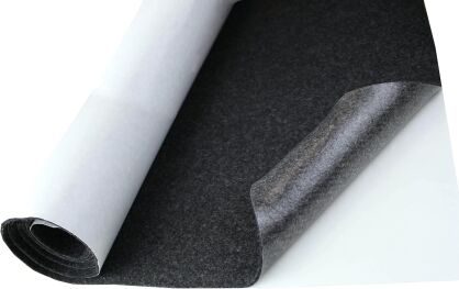 Filc Samoprzylepny Techniczny: 1 szt: 10x150 cm;  4 mm – 350 g/m², Czarny,  na Metry | Wygłuszający, Ochronny, Termoizolacyjny
