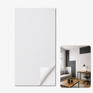 ARCO FeltWall Panel Akustyczny Filcowy Prostokąt Biały 37 × 74 cm Samoprzylepny