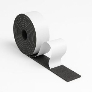 Filcowa taśma ochronna samoprzylepna 2 cm × 74 cm – czarna, gr. 4 mm, 350 g/m²
