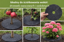 Krążek filcowy zabezpieczający przed chwastami ściółkowanie grafit fi 80 cm - 10