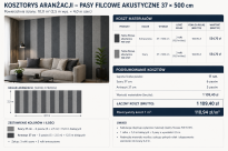 ARCO FeltWall Aranżacja Dekoracyjno Akustyczna 10m2 Poziome Równe Pasy Panele 37x500 cm - 2