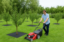 Filcowa mata przeciwchwastowa kwadratowa 37x37 cm 4mm grafit, do ściółkowania roslin, drzewek, drzew, szkółkarstwa - 7