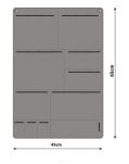 Organizer ścienny szary XL - 45x65 cm - 2