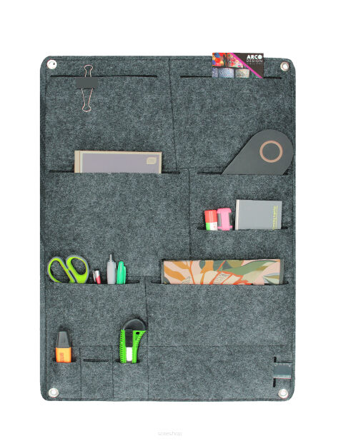 Organizer ścienny szary XL - 45x65 cm