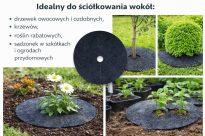 Zestaw krążków przeciwchwastowych 6 szt. ściółkowanie szary fi 21 cm - 10