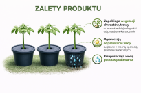 Zestaw krążków przeciwchwastowych 6 szt. ściółkowanie szary fi 21 cm - 2