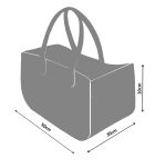 Torba gospodarcza 30×30×50 cm - antracyt, 4 mm - wytrzymała torba filcowa na drewno opałowe, zakupy, pranie, zabawki i piknik, do 30 kg - 9