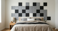 Filcowy Panel Ścienny Samoprzylepny KWADRAT Antracyt, 37x37 cm 4 mm – Panel Dekoracyjny, Akustyczny, Izolacyjny i Antykondensacyjny - 8