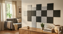 Filcowy Panel Ścienny Samoprzylepny KWADRAT Antracyt, 37x37 cm 4 mm – Panel Dekoracyjny, Akustyczny, Izolacyjny i Antykondensacyjny - 7