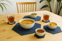 Duży zestaw podkładek uniwersalnych heksagonalnych szarych 9 szt. - 6