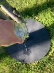 Krążek filcowy zabezpieczający przed chwastami ściółkowanie grafit fi 50 cm - 10