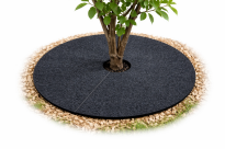 Krążek filcowy zabezpieczający przed chwastami ściółkowanie grafit fi 50 cm - 2