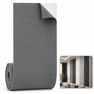 ARCO FeltWall Pas Filcowy Samoprzylepny 74 × 500 cm Dekoracyjno-Akustyczny, Szary