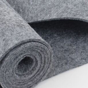 Polski filc poliestrowy gruby 7 mm 700 g szary rozmiar 160x50 cm