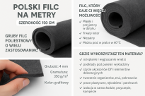 Polski filc poliestrowy na metry szerokość 150x50 cm grafitowy 4 mm - 5