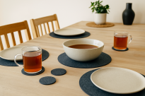 Duży zestaw podkładek uniwersalnych okrągłych szarych 15 szt. - 8