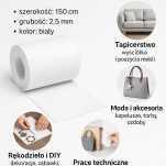 Polski filc poliestrowy na metry szerokość 150x50 cm biały 2,5 mm - 4