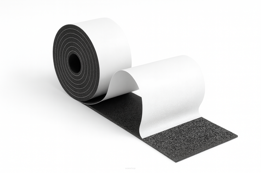 Filcowa taśma ochronna samoprzylepna 20 cm × 1,5 m – czarna, gr. 4 mm, 350 g/m²
