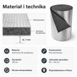 Filc Techniczny 7mm z Folią Aluminiową 0,5x1m Izolacja Termiczna na metry - 3
