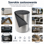 Filc Techniczny 7mm z Folią Aluminiową 0,5x1m Izolacja Termiczna na metry - 2