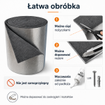 Filc Techniczny 7mm z Folią Aluminiową 0,5x1m Izolacja Termiczna na metry - 6