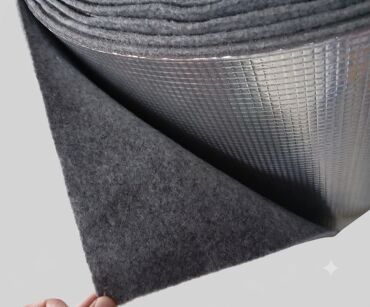 Filc Techniczny 7mm z Folią Aluminiową 0,5x1m Izolacja Termiczna na metry