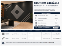 ARCO FeltWall Aranżacja Dekoracyjno Akustyczna Kwadrat 37cm Taśma 6cm - 2