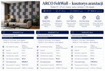 ARCO FeltWall Aranżacja Dekoracyjno Akustyczna 37x37 - Przesunięte kwadraty 7m2 - 2