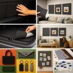 Polski filc poliestrowy gruby 10 mm 1200 g szary rozmiar 160x75 cm - 4