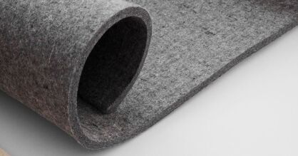 Polski filc poliestrowy gruby 10 mm 1200 g szary rozmiar 160x75 cm